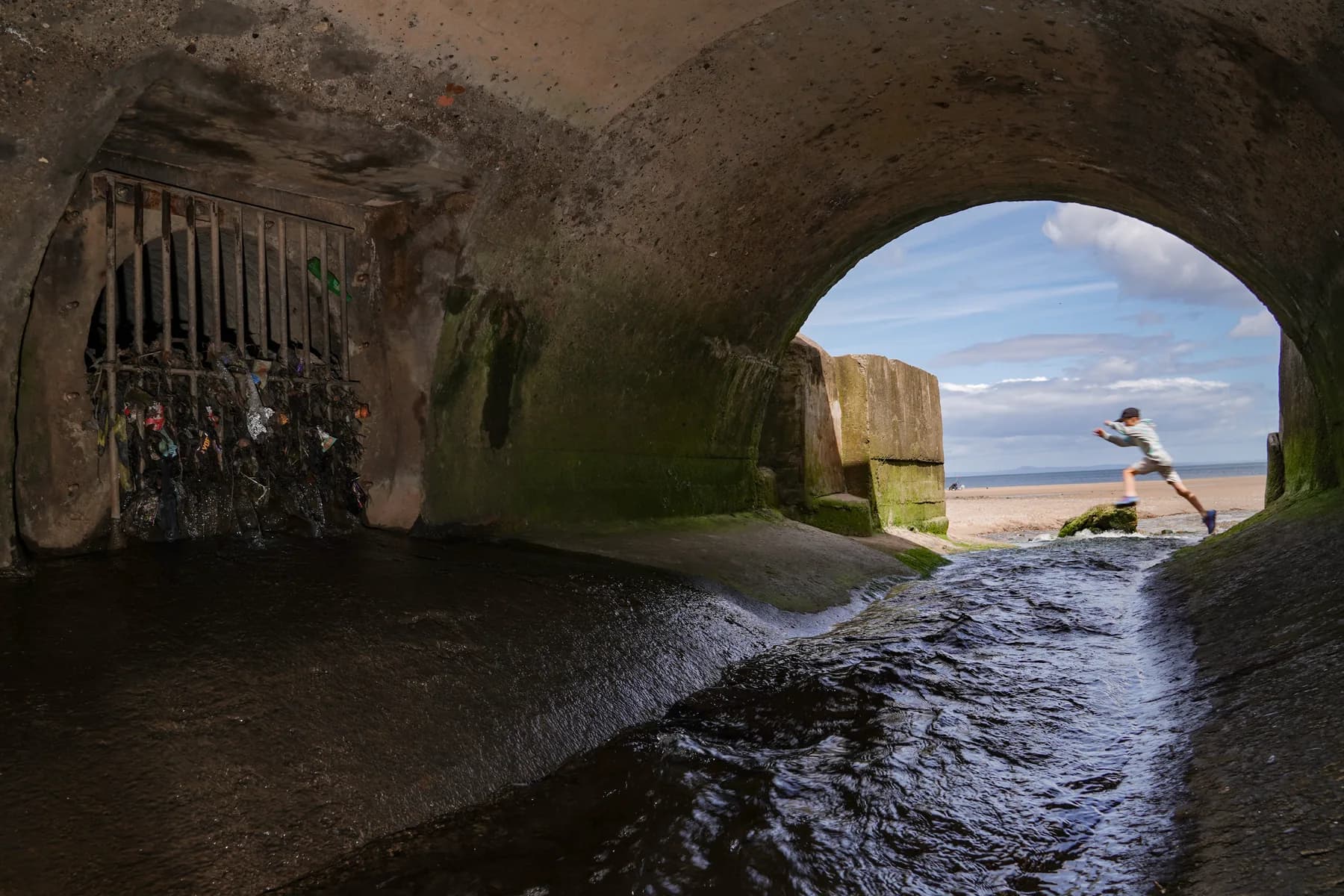 Hidden from the eyes of passerby's, Portobello's sewage system seaps onto the beach and into the water where the community plays. The sewers cannot hold the expanding population, causing overflow drains to be used far more often than they should.